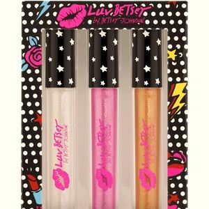 Betsey Johnson Lipgloss Set and Glitter palette